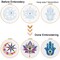 Louise Maelys 3 Set Tarot Evil Eye Embroidery Kits for Beginners,Adults Starter Cross Stitch Kit DIY Needlepoint with Hamsa Hand Sun Moon louts Flower Pattern